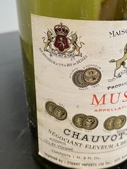 Musigny Red Burgundy Table Wine Bottle 1948 Empty Bottle No Cork