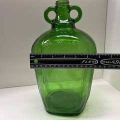 USA Green Jug Glass One Gallon Bottle Wine PAT 94413 Ohio 1935 Vintage Beautiful
