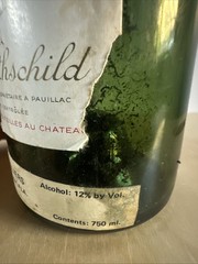 1961 Chateau Mouton Rothschild No 006698 Empty Bottle
