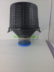 Rare Old Demijohn Clear Glass Plastic Basket (Made In Italy) 14.25&Prime;t X 13.25&Prime;w