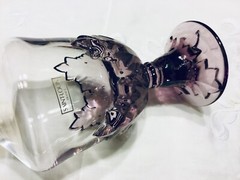 Vintage SAINT LOUIS France Crystal Clear Purple Wine Decanter Carafe