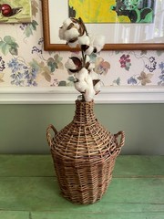 Vintage Wicker Demijohn Wine Bottle 11&Prime;
