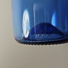 Blue Glass Wine Bottles 750ml Modern Design Collectible Wine Bottle Set of 2