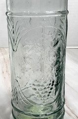 Wine Bottles Set (2) Green Wine Bottle Decanter with Cork Lids