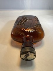 Antique 1930’s? Amber/Brown Embossed Grape Pint Wine Bottle