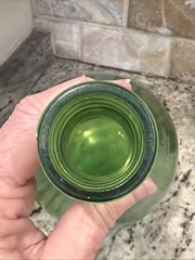 Gallo Wine Half Gallon Flavor Guard VTG Green Bottle With Grapes & Etched Rose
