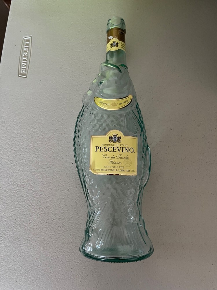 Pescevino Fish Shaped Wine Bottle Product of Italy 1995 – No Wine – Empty Bottle