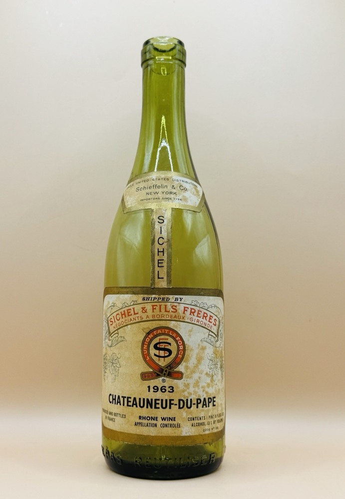 Vintage 1963 Chateau Rayas Chateauneuf-du-Pape Reserve French Red Wine Bottle