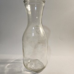 Vintage Paul Masson 9 3/4 Clear Glass Wine Carafe Since 1852 Decanter Pitcher