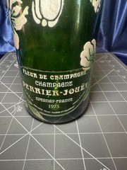 Vintage Collectible 1975 Brut Perrier Jouet Fleur de Champagne Painted Bottle