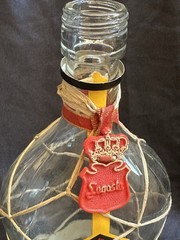 Vintage Lagosta Rose Wine Bottle Portugal Raffia Net Real Vinicola