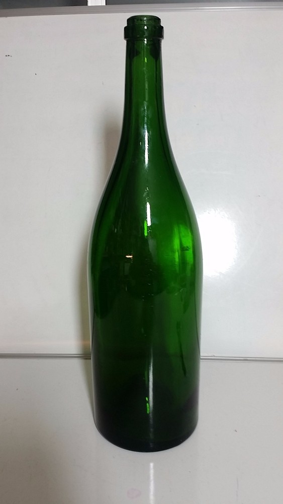 Vintage 1967 Huge 18&Prime;x 5&Prime; Dark Green Wine Bottle made in France Perfect