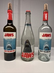 Jaws 50th Anniversary Decorative Complete 3 Wine Bottle Set