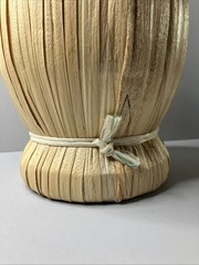 Empty Glass Table Wine Bottle Outside Torch 1.5 L Rattan Wrapped Wick Italy