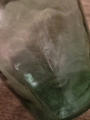 Vtg VIRESA Green Blue 10&Prime; Wine Jug Viresa Glass Bottle Carbon Demijohn Terrarium