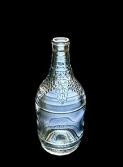 Antique 1933 Owens-Illinois Glass Co Liquor Wine Decanter Embossed Grapes Leaf