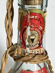 VINTAGE Empty 1969 Chianti Wine Bottle With Rattan Wrap 9.5” Bottle!