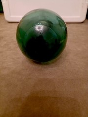 Vintgage 1959 wine bottle hand blown green glass 7&Prime; tall