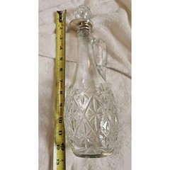 Vintage Morgan David 13in Clear Glass Wine Decanter Genie Bottle