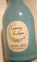 Wine Teal Empty Bottle Gemma di Luna Moscato Italian Sparkling 18.5 Oz Collectib