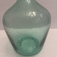 Vintage Demijohn Half Gallon Bottle Wine Jug 10&Prime; Green Glass