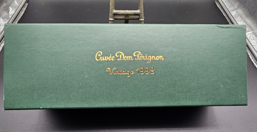 Cuvee Dom Perignon Vintage 1992 Empty 750ML Bottle w/ Case & Millenium Cork Book