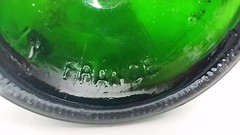 Vintage 1967 Huge 18&Prime;x 5&Prime; Dark Green Wine Bottle made in France Perfect