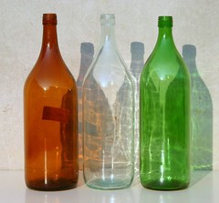 SET OF 3 ITALIAN MID CENTURY MIXED COLORS 2 LITERS BOTTLES FOR WINE – CARBOY