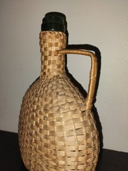 Vintage Wicker 8&Prime; X 7&Prime; Covered Wine Bottle