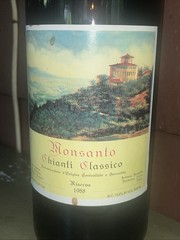 Jeroboam Double Magnum 3L Empty Wine Bottle Monsanto Chianti 1988 18&Prime;tall