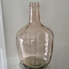 One Gallon Demijohn Carboy in a Soft Peach Color 12in Tall