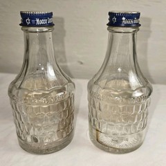 2 Mogen David Wine Bottles 4oz Blackberry & Rosè Vintage Pair