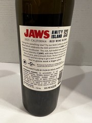 JAWS 50th Anniversary Amity Island Red Wine Collectible Bottle (Empty) w/ Cork