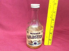 Vintage RARE Mother Goldstein Concord Grape Wine Glass Bottle W/ Cap Hartford CT
