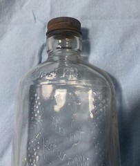 Vintage 1/2 Pint Wine Bottle CAR CAL WINERY Greensboro NC Embossed