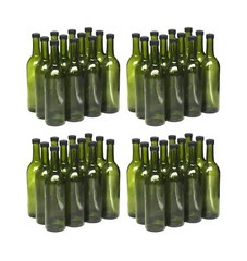 North Mountain Supply 750ml Champagne Green Glass Bordeaux Wine Bottle Flat-B…