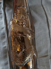 Vintage German Baden Affentaler Spätburgunder Monkey Bottle Amber Brown Glass EX