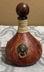 Italian leather wrapped decanter vintage