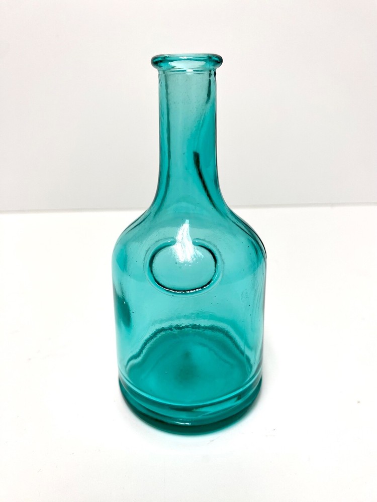 Small Aqua Green Wine Jug Shaped Decorative Bottle