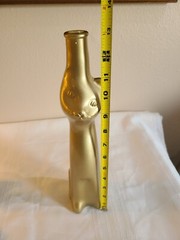 Happy Cat Gold Moselland Rheinhessen Riesling Empty Glass Wine Bottle