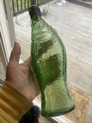 Vintage 1976 Antinori Italy Wine Bottle Glass Figural Fish 10” Decanter 8.5 Oz