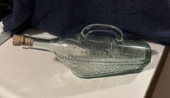 Vintage London Winery Ltd Wine Decanter Bottle-in-a-basket Design Empty 1960s