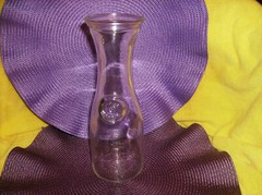 NEW GLASS CARAFE HALF LITER 9-1/2&Prime; HIGH WATER wine BOTTLE NEW IN BOX