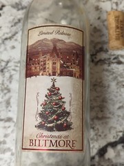 Biltmore Estate Christmas Wine Bottle EMPTY With Cork White Wine 12&Prime; 2011