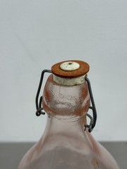 Vintage Jus De Fruits Pink Glass Bottle Casdis Milano