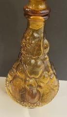 Vintage 16&Prime; MCM 1960s Italy Rossini Empoli Amber Fruit Genie Decanter Bottle 5