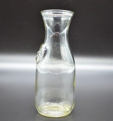 Paul Masson Since 1852 Embossed Glass Milk Bottle Carafe Decanter Vintage G-1