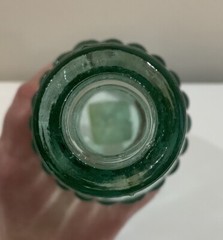 Vtg Himark Empty Green Blue Ornate Glass Bottle 12 1/2” H Made In Spain