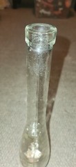 Vintage Clear Glass Blown Wine Bottle Funky Botom 16.5 Inches Tall