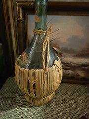 RARE Vintage 1961 Pellegro Suali CHIANTI Rattan Wrap (Empty)